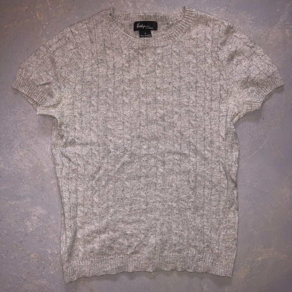 cable knit cashmere shirt